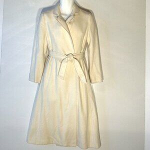 Karen Vintage Cream 100% Wool Coat Old Money Quiet Luxury Capsule Wardrobe Chic